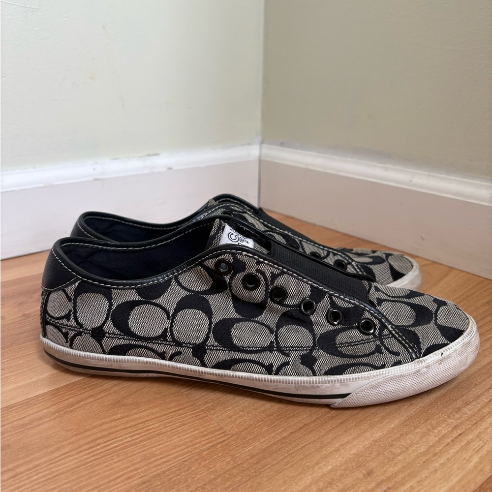 Coach Bev Monogram Signature Logo Slip On Sneakers - Picture 6 of 14